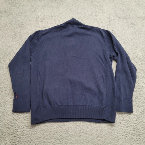 Levis Sweater Mens XL Blue 1/4 Zip Casual Elastic Waist Stretch‎ Long Sleeve - Picture 5 of 13